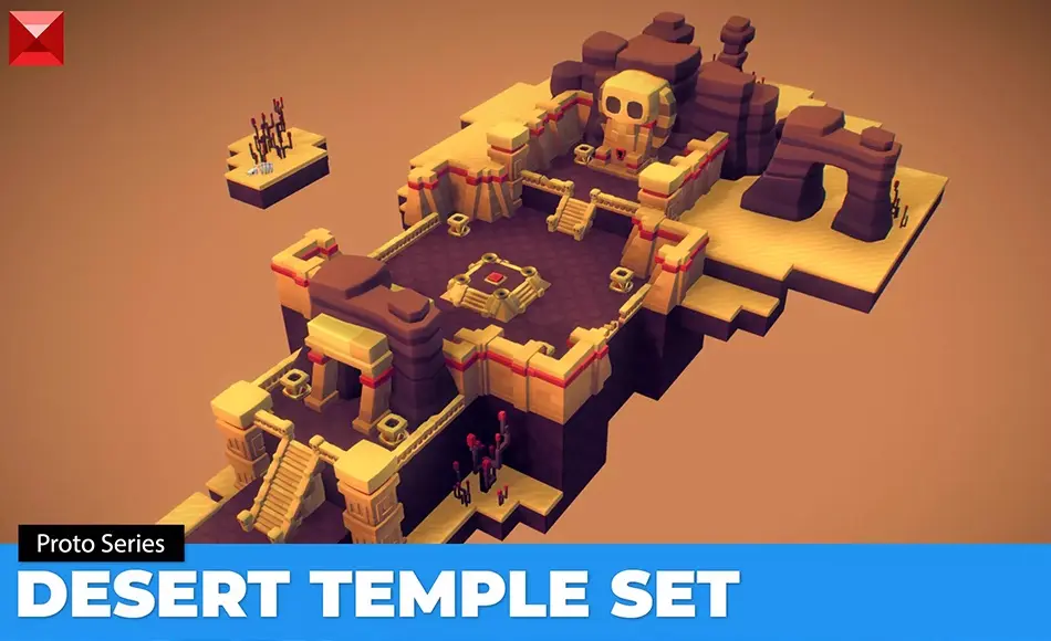 Unity场景 – 沙漠神殿与金字塔 Desert Temple & Pyramids – Proto Series