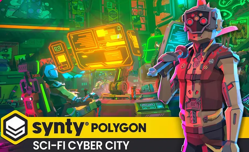 Unity场景 – 风格化科幻网络城市 POLYGON – Sci-Fi Cyber City Pack