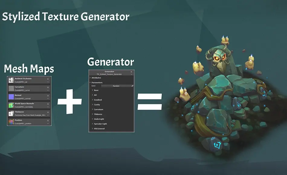 SP插件 – 风格化纹理生成器 Stylized Texture Generator for Substance Painter SP插件 – 风格化纹理生成器 Stylized Texture Generator for Substance Painter