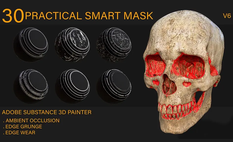SP材质 – 高细节智能材质蒙版 30 Practical Smart Mask – Adobe Substance Painter – vol6