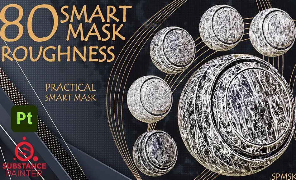 SP材质 – 高细节粗糙度智能遮罩 80 Practical and useful roughness smart mask high quality – VOl 04