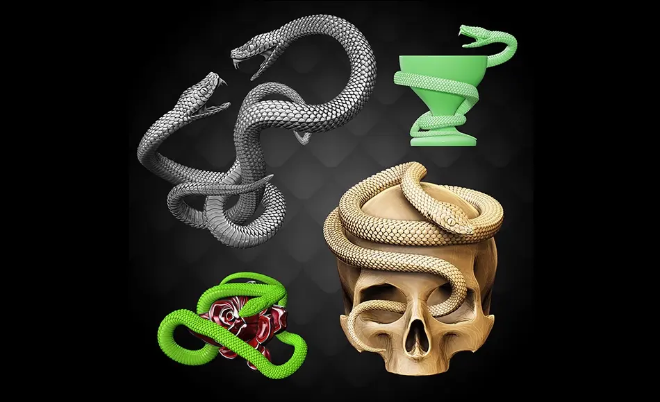 Zbrush笔刷 – 蛇笔刷 IMM Brush «Snake» for Zbrush Zbrush笔刷 – 蛇笔刷 IMM Brush «Snake» for Zbrush