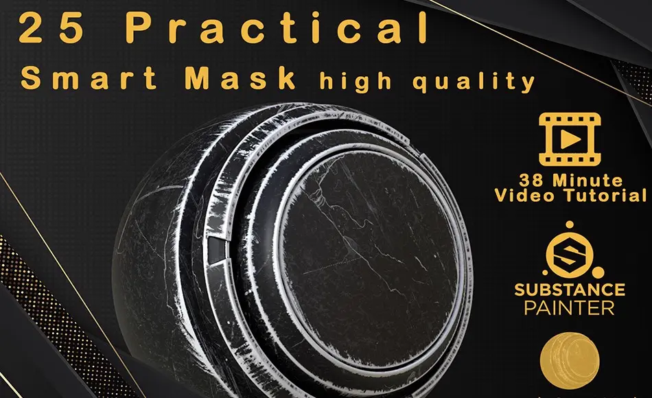 SP材质 – 高细节智能遮罩 25 Practical and useful smart mask high quality + Video Tutorial – VOL01