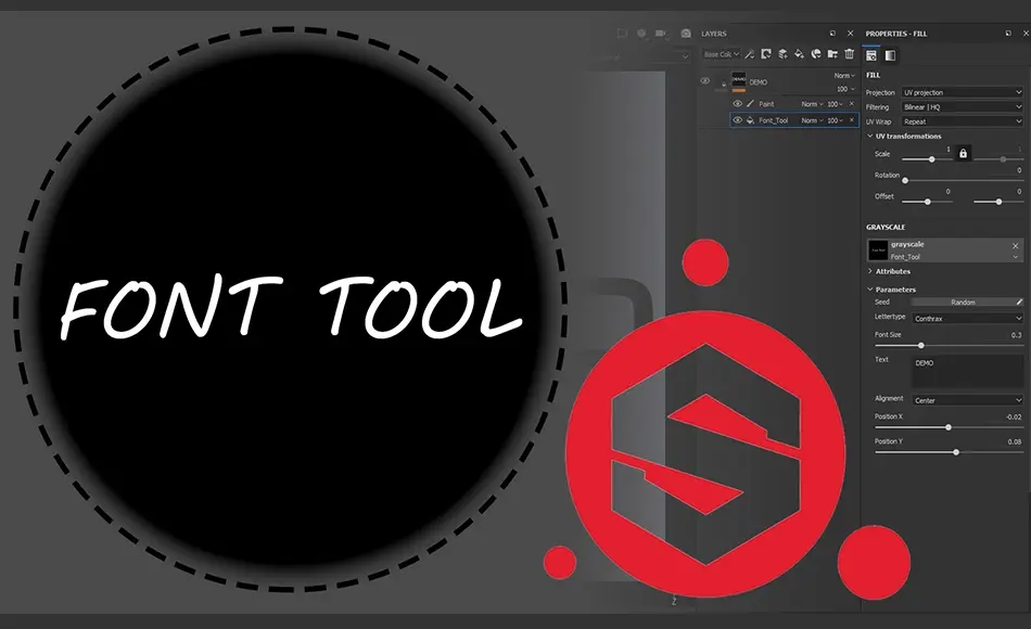 SP插件 – 字体工具插件 Font Tool – Substance Painter