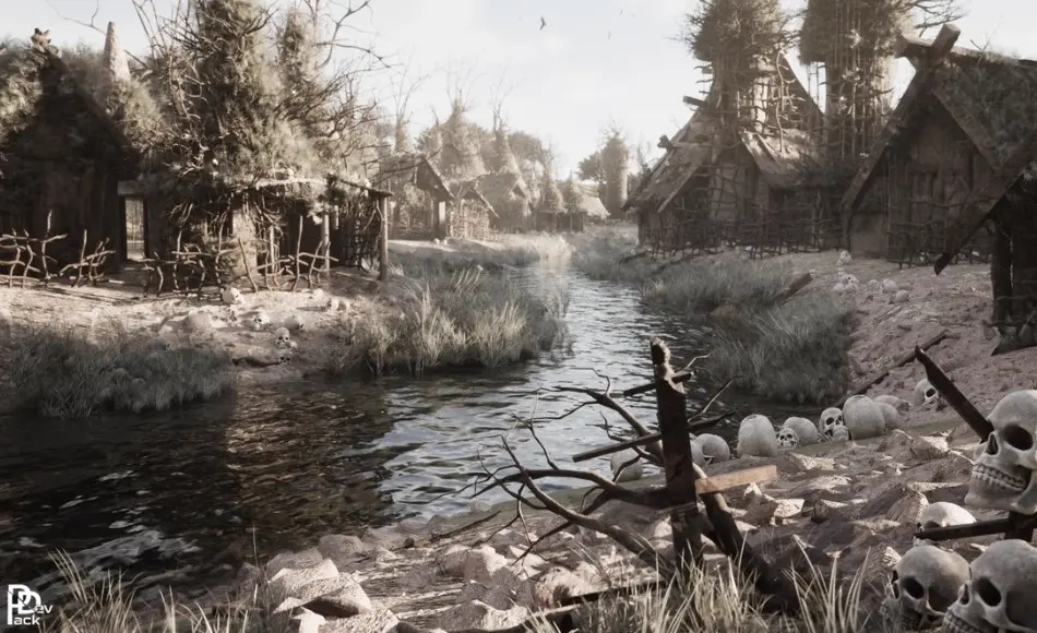 【UE5】部落村庄 Tribal Village / 39 Assets