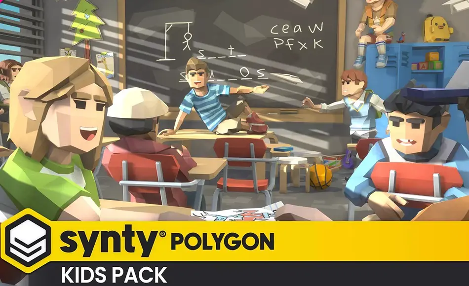 Unity资产 – 风格化儿童主题资产包 POLYGON – Kids Pack