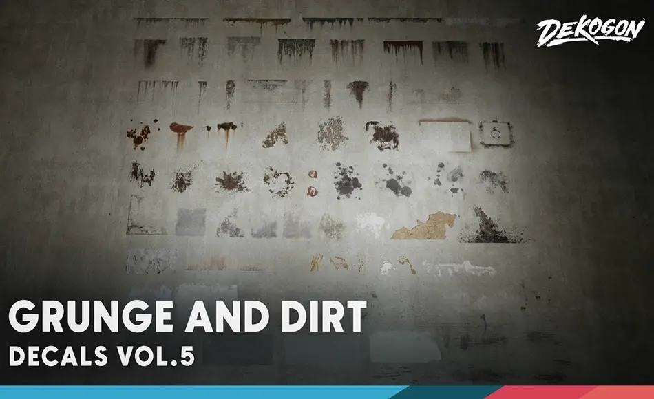 【UE5】贴花材质包 Decals VOL.5 – Grunge