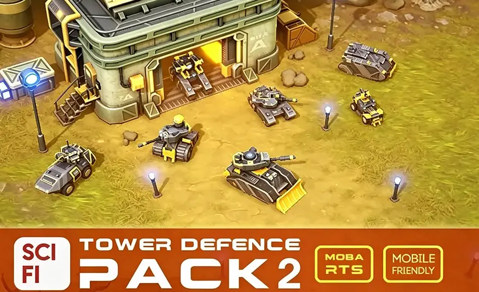 Unity资产 – 科幻塔防合集 SCI-FI Tower Defense Pack 2