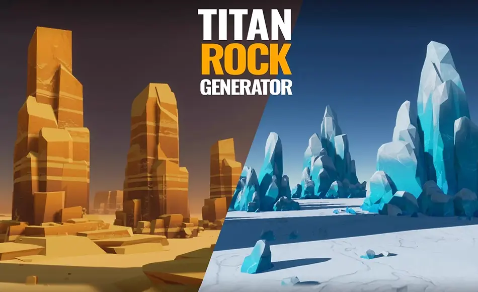 Unity插件 – 风格化岩石生成插件 Titan Rock Generator 2025 Unity插件 – 风格化岩石生成插件 Titan Rock Generator 2025