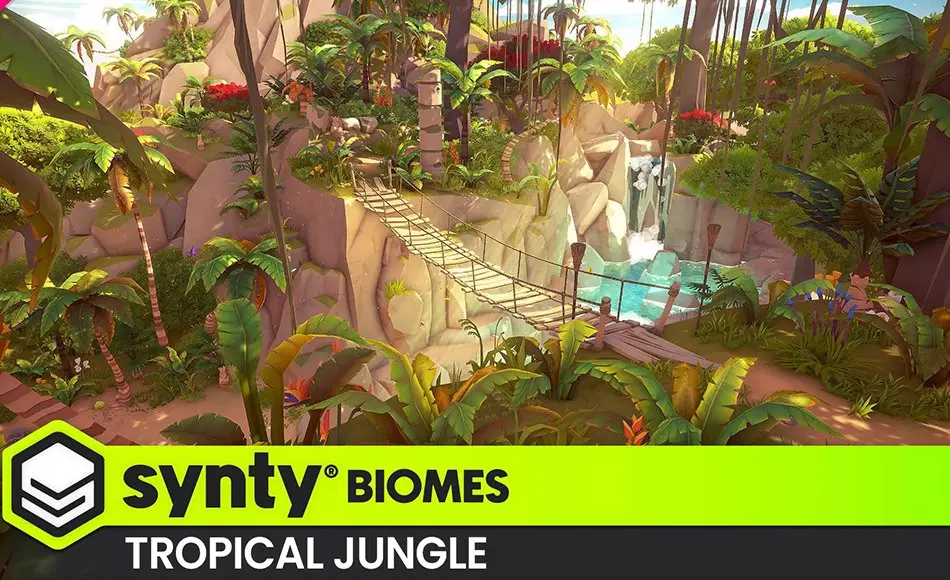 Unity场景 – 风格化热带丛林 POLYGON – Tropical Jungle – Nature Biomes – 3D Environment Art