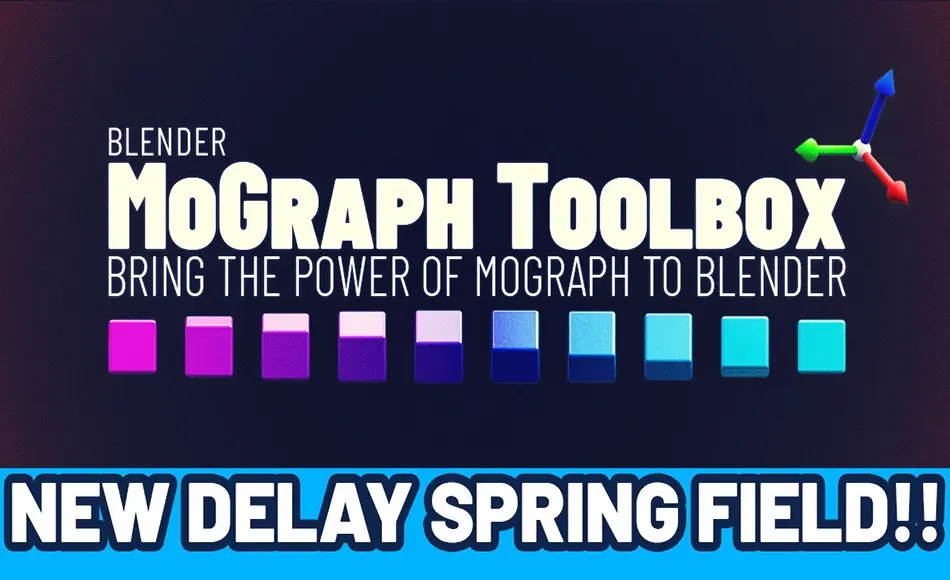 Blender插件 – 动态设计动画插件 Blender Mograph Toolbox + Presets