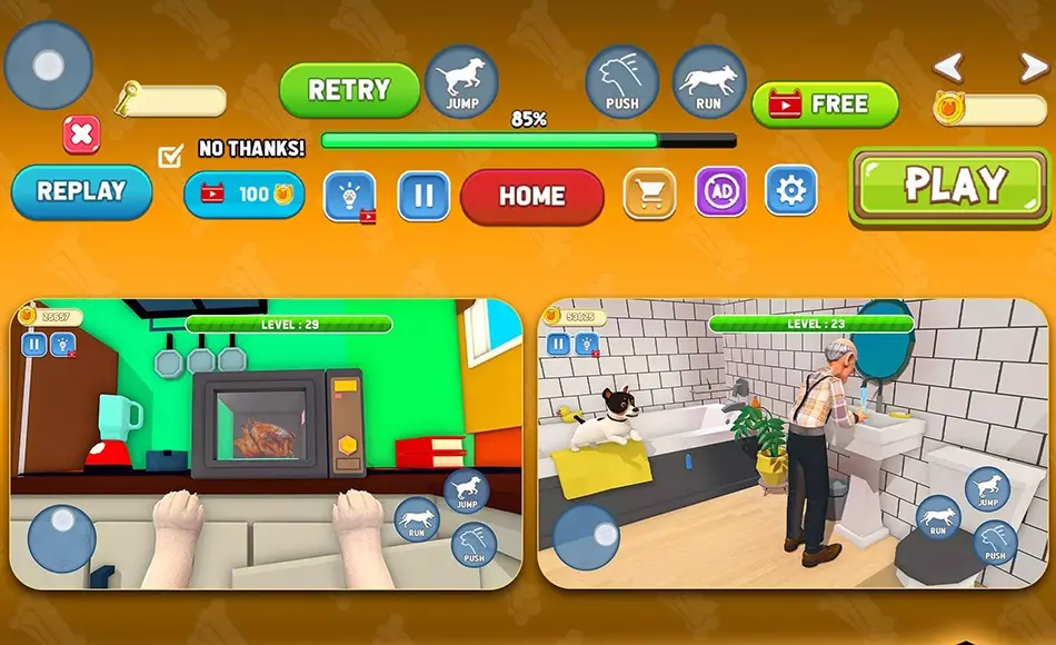 Unity开发 – 角色扮演游戏开发模板 Dog Chaos – Complete Mobile Game Template