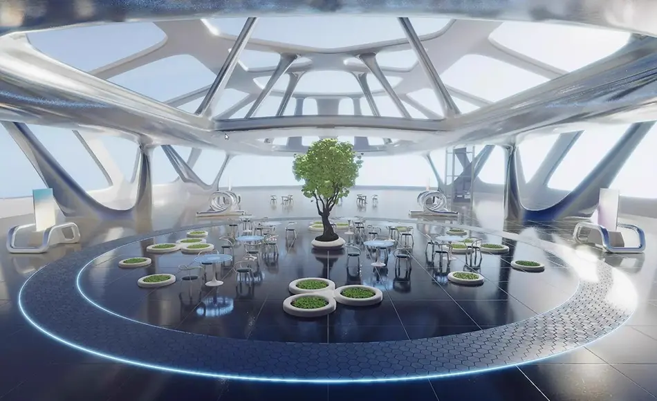 Unity场景 – 未来展览馆内饰 Exhibition Hall Futuristic Interior