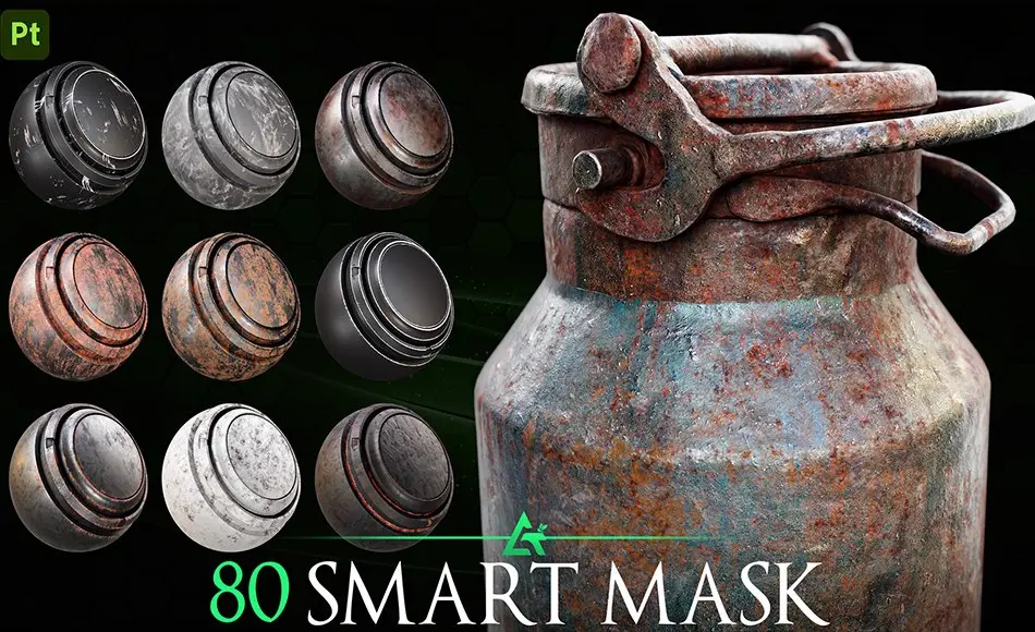 80 个高细节的智能纹理材质 80 High-Detail Smart Mask – Texturing Essential 80 个高细节的智能纹理材质 80 High-Detail Smart Mask – Texturing Essential