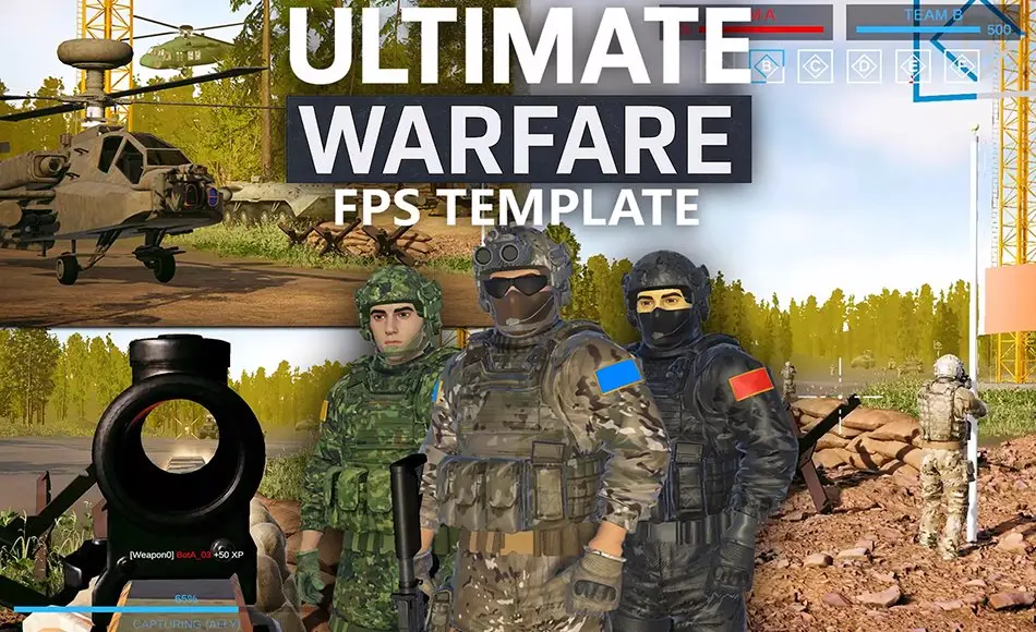 Unity开发 – 第一人称多人射击游戏模板 Ultimate Warfare – FPS Multiplayer Template Unity开发 – 第一人称多人射击游戏模板 Ultimate Warfare – FPS Multiplayer Template
