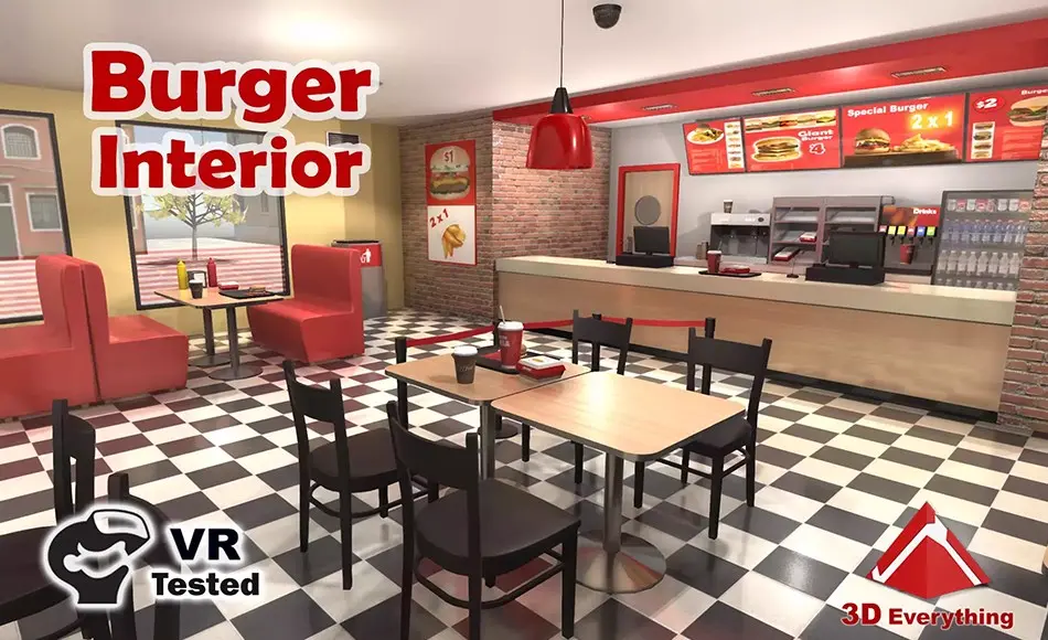Unity场景 – 汉堡内部场景 Burger Interior