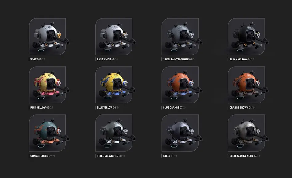 【UE5】球形无人机及道具 Sphere Drone plus props, 24 textures sets 【UE5】球形无人机及道具 Sphere Drone plus props, 24 textures sets
