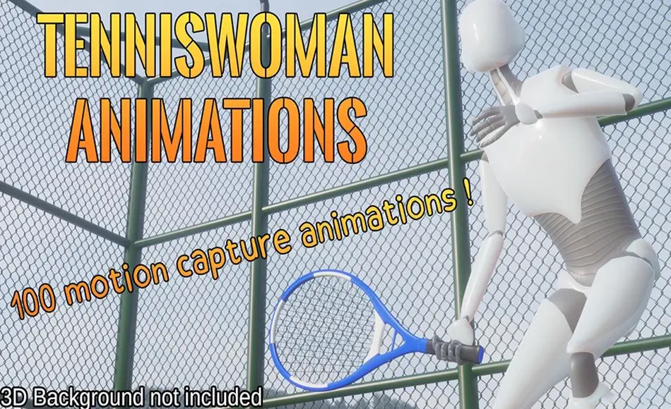 【UE5】网球运动员动画 Tenniswoman animations (Motion Cast#01 Vol.1)