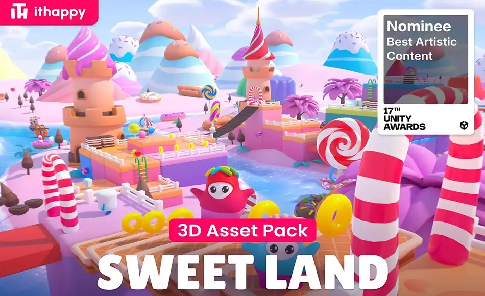 Unity资产 – 风格化甜蜜乐园关卡资产 Sweet Land – Low Poly 3D Models Pack Unity资产 – 风格化甜蜜乐园关卡资产 Sweet Land – Low Poly 3D Models Pack
