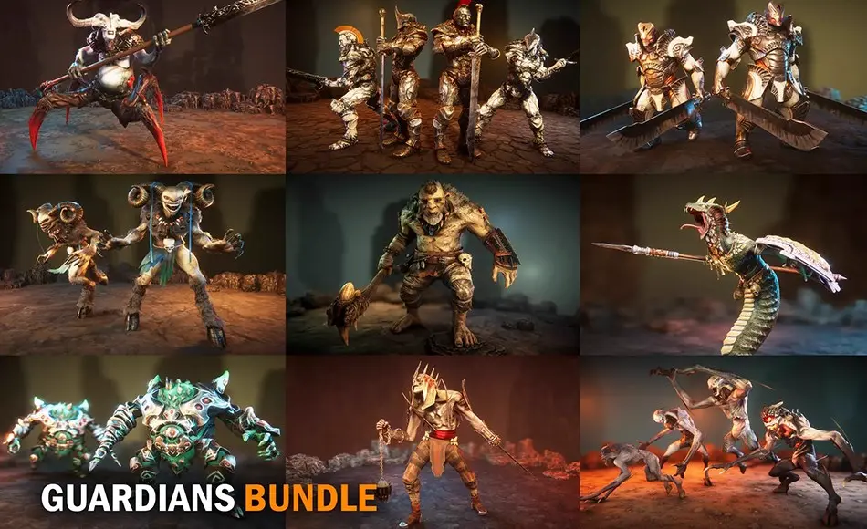 Unity角色 – 奇幻生物 Guardians Bundle I