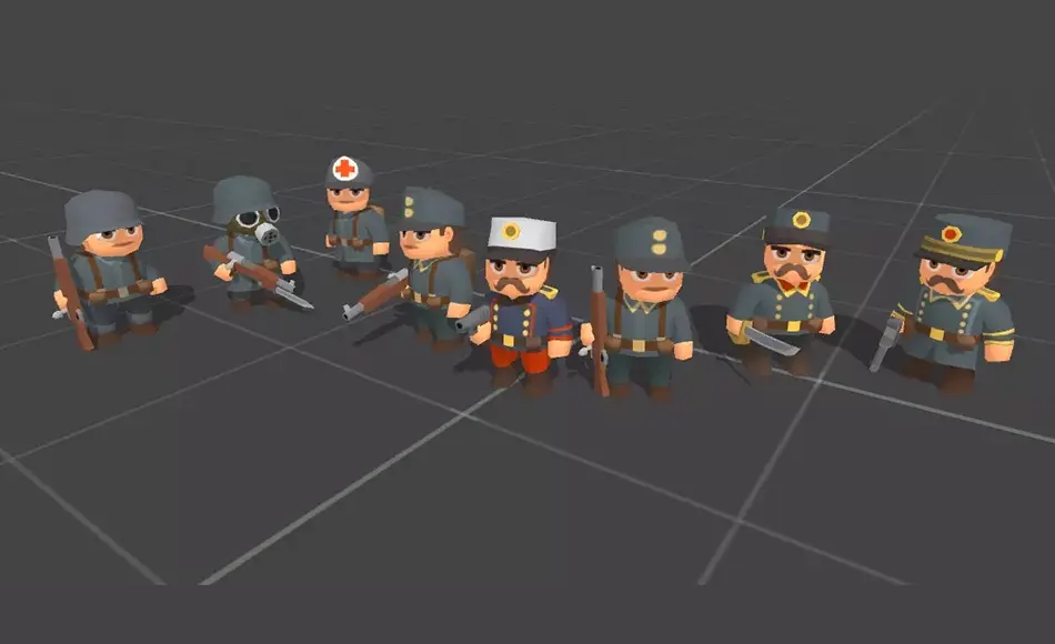 Unity角色 – 一战卡通士兵 Toony Tiny WW1 Soldiers