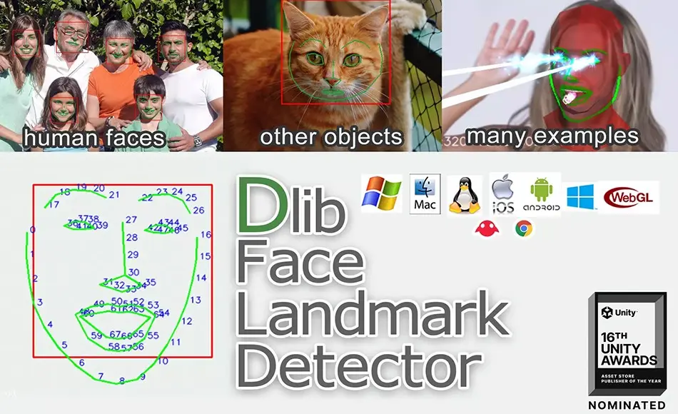 【更新】Unity插件 – 人脸地标检测器 Dlib FaceLandmark Detector
