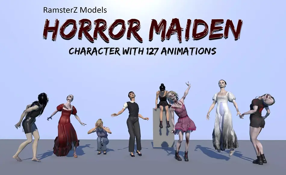Unity动画 – 恐怖少女动画 Horror Maiden