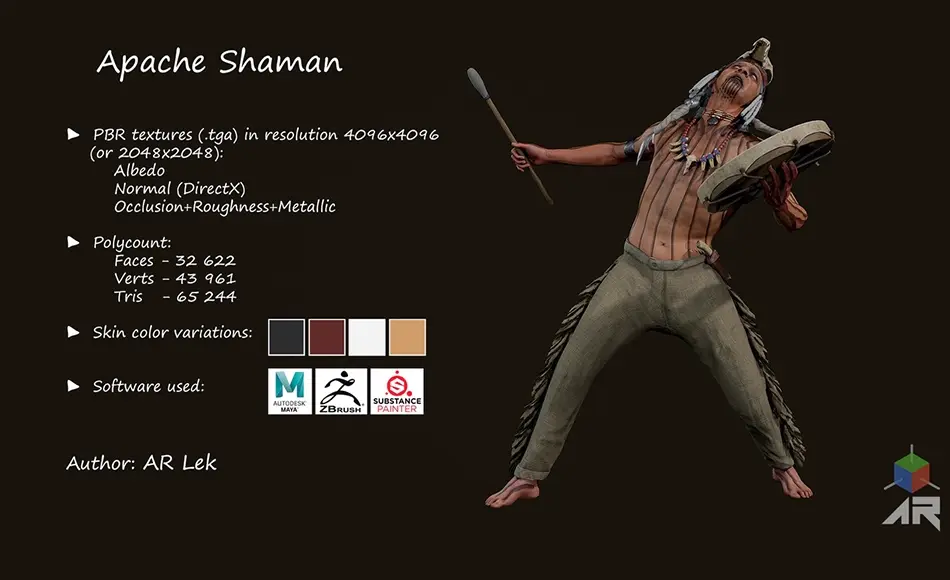 【UE5】游戏萨满角色 Apache Shaman