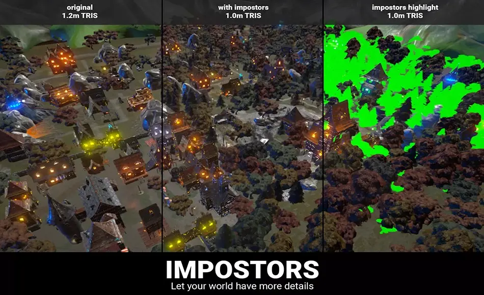 Unity插件 – 游戏性能优化插件 Impostors – Runtime Optimization