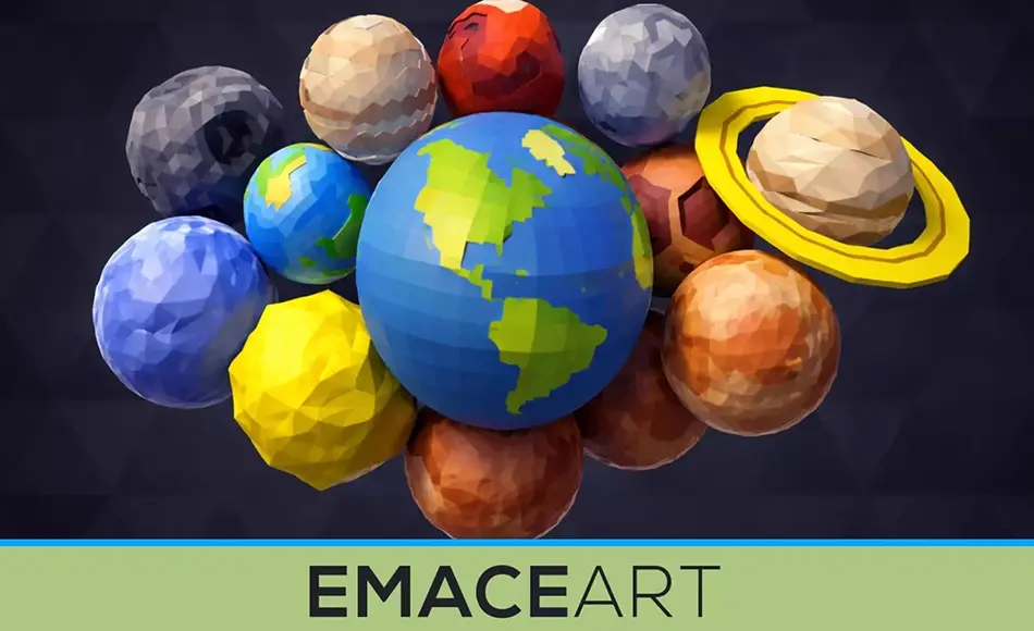 Unity资产 – 风格化行星 CosmoKit: Stylized Low Poly Planets