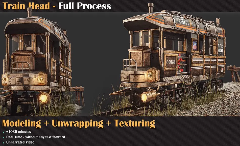 3Dmax教程 – 火车头创作全流程 Train Head – Full Tutorial