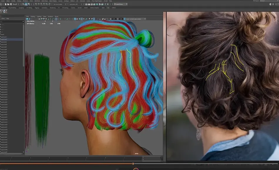 Maya教程 – 实时毛发制作 The Real-Time Hair FlipBox