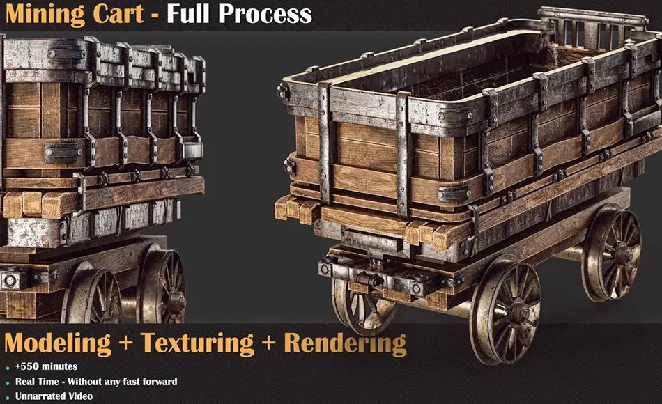 Blender教程 – 采矿车创作全流程 Mining Cart – Full Tutorial