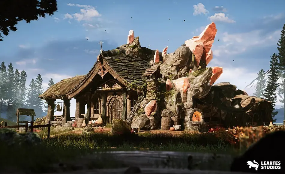 Unity场景 – 中世纪房屋环境 Crystals and Crafting Environment