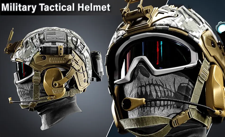 Blender教程 – 军用战术头盔创作全流程 Military Tactical Helmet / 3D Model+Full Tutorial