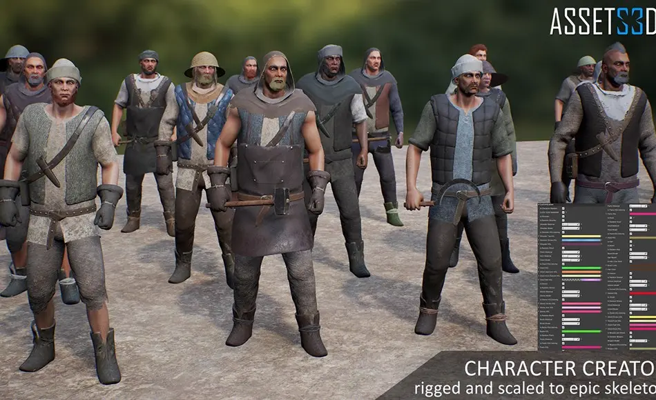 【UE5】模块化中世纪公民 Modular Medieval Citizens 【UE5】模块化中世纪公民 Modular Medieval Citizens