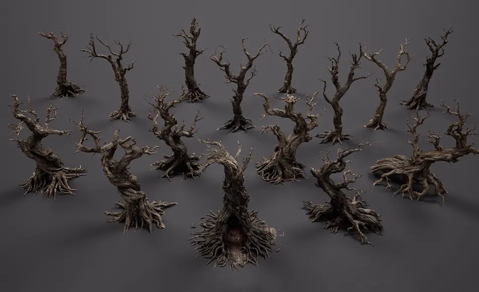 【UE5】扭曲枯树包 Twisted Dead Trees Pack