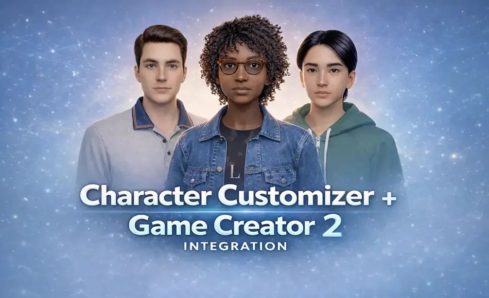 Unity插件 – 角色自定义工具 Character Customizer Integration Game Creator 2