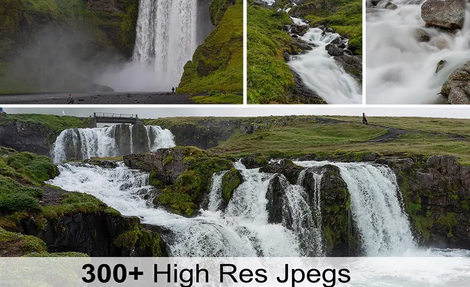 300 张瀑布照片参考包 Reference Pack – Waterfalls