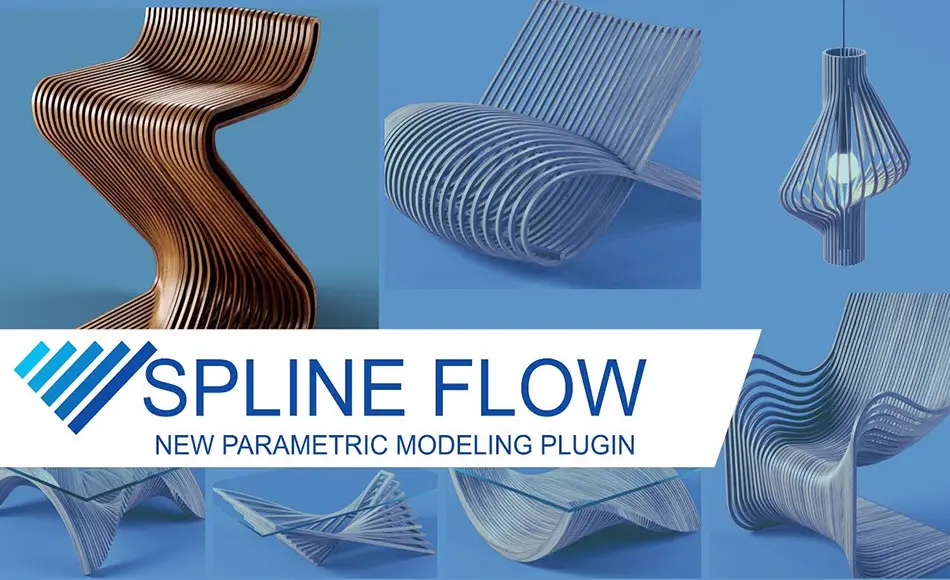3Dmax插件 – 参数样条建模 Spline Flow Pro