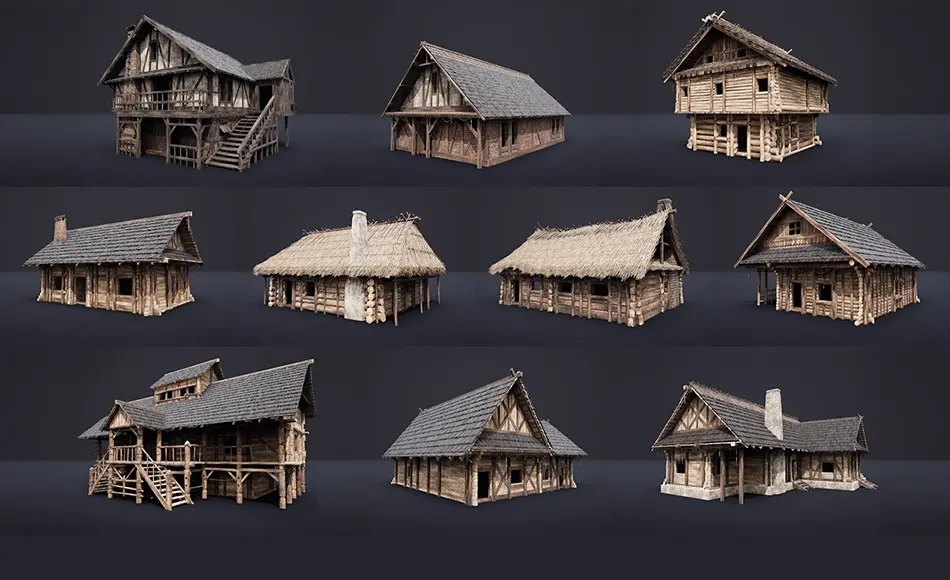 【UE4/5】中世纪茅草房屋 Enterable Medieval Houses and Cottages – v1 【UE4/5】中世纪茅草房屋 Enterable Medieval Houses and Cottages – v1