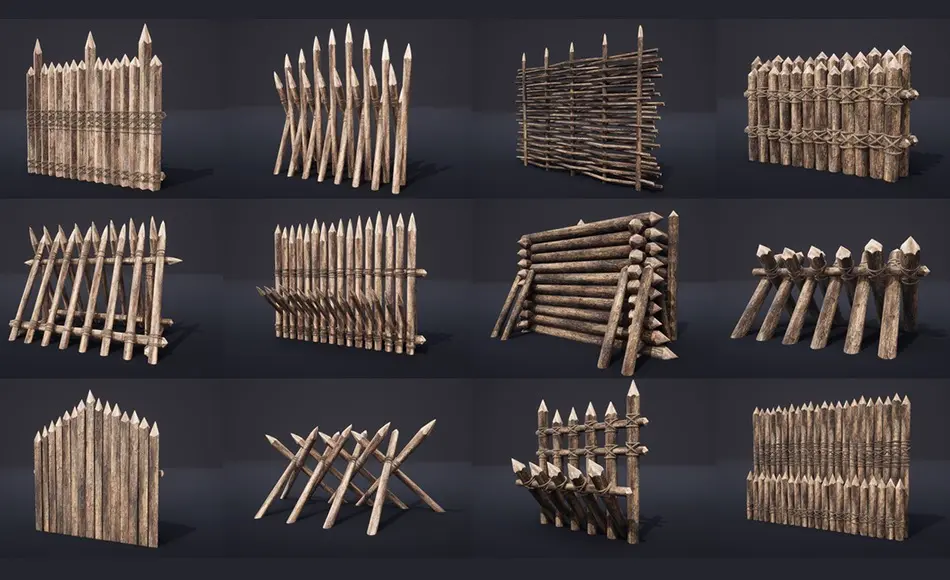 【UE4/5】栅栏墙和障碍  Palisade Walls and Barriers – v1