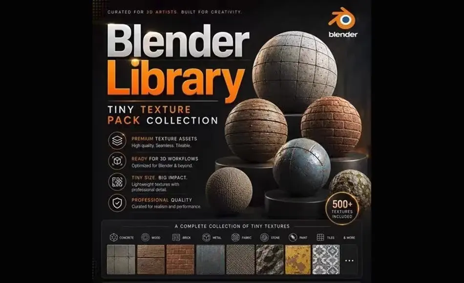 小型纹理包合集 Blender Library – Tiny Texture Pack Collection