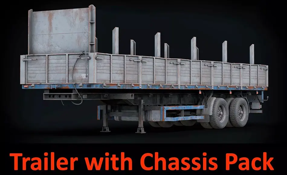 Unity资产 – 拖车 Trailer with Chassis Pack