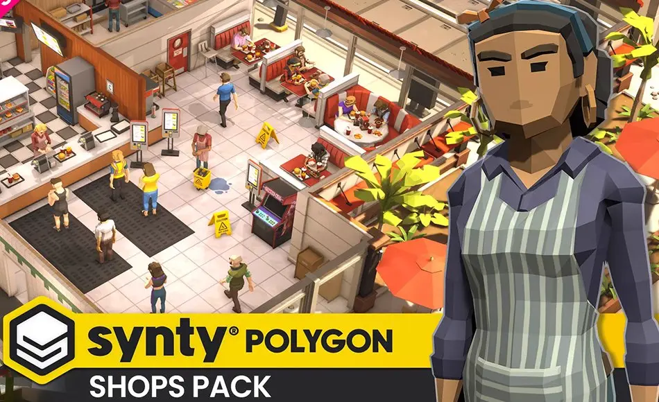 Unity资产 – 风格化商场建筑资产包 POLYGON Shops Pack – Low Poly 3D Art