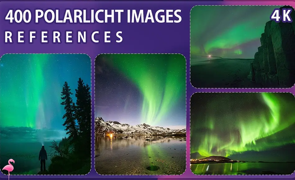 400 张极光参考照片 400 Polarlicht Image Reference Pack – Vol 1