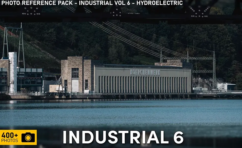 400 张水电站设备参考照片 Photo Reference Pack – Industrial VOL. 06 – Hydroelectric