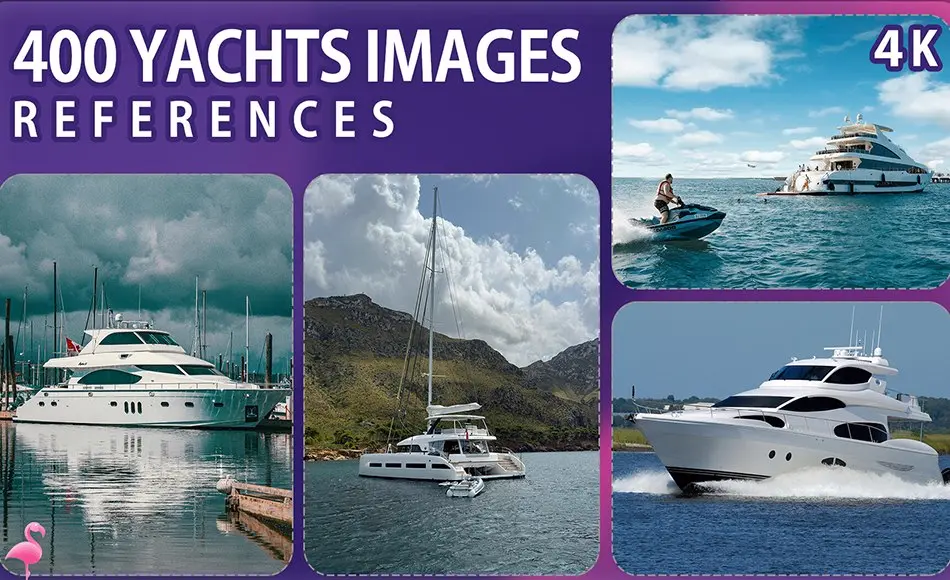 400 艘游艇图片参考 400 Yachts Image Reference Pack – Vol 1