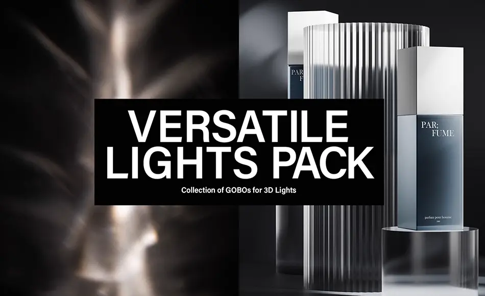 50 种独特自然光照、焦散和阴影效果 50 Unique Gobos – Easy natural lighting, caustics, shadows