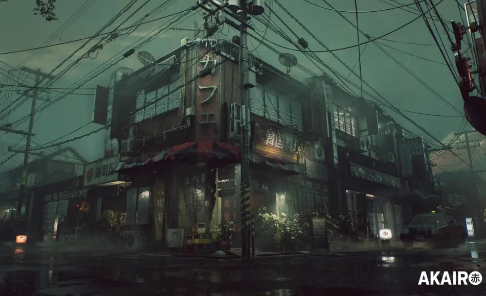【UE5】雾蒙蒙的日本街道 Foggy Japanese Street